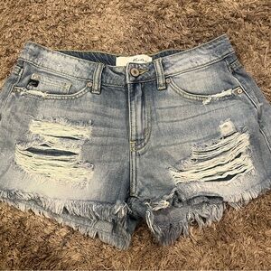 KanCan Light Blue Distressed Jean Shorts